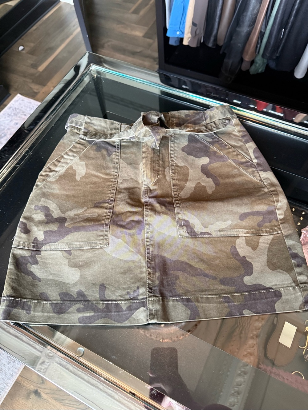 Sanctuary Emerson Tie-Waist Camo Mini Skirt